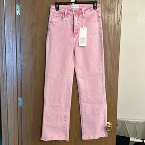 Risen acid pink bootcut jeans